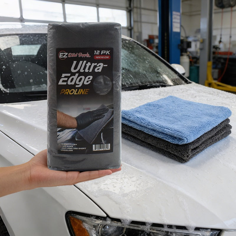 ProLine Ultra Edge Towels – Dual-Pile Microfiber Detailing Towels (12-Pack)